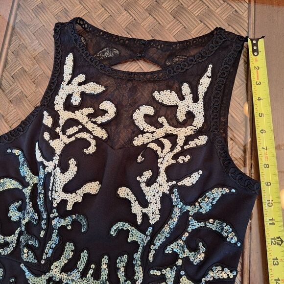 Sue Wong Nocturne Sequin Cocktail Dress NWOT Black Lined sz 10 Special Occasion - Picture 14 of 16
